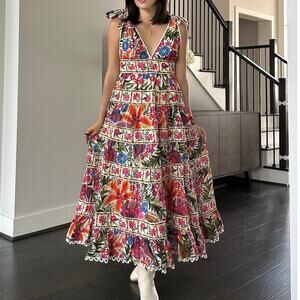 Farm rio tropical yard off white midi dress Size XS New